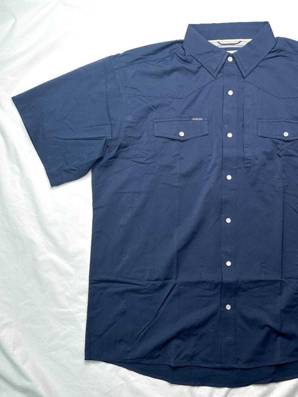 Men's Navy Casual Button-Down Shirt - Picture 2 of 10
